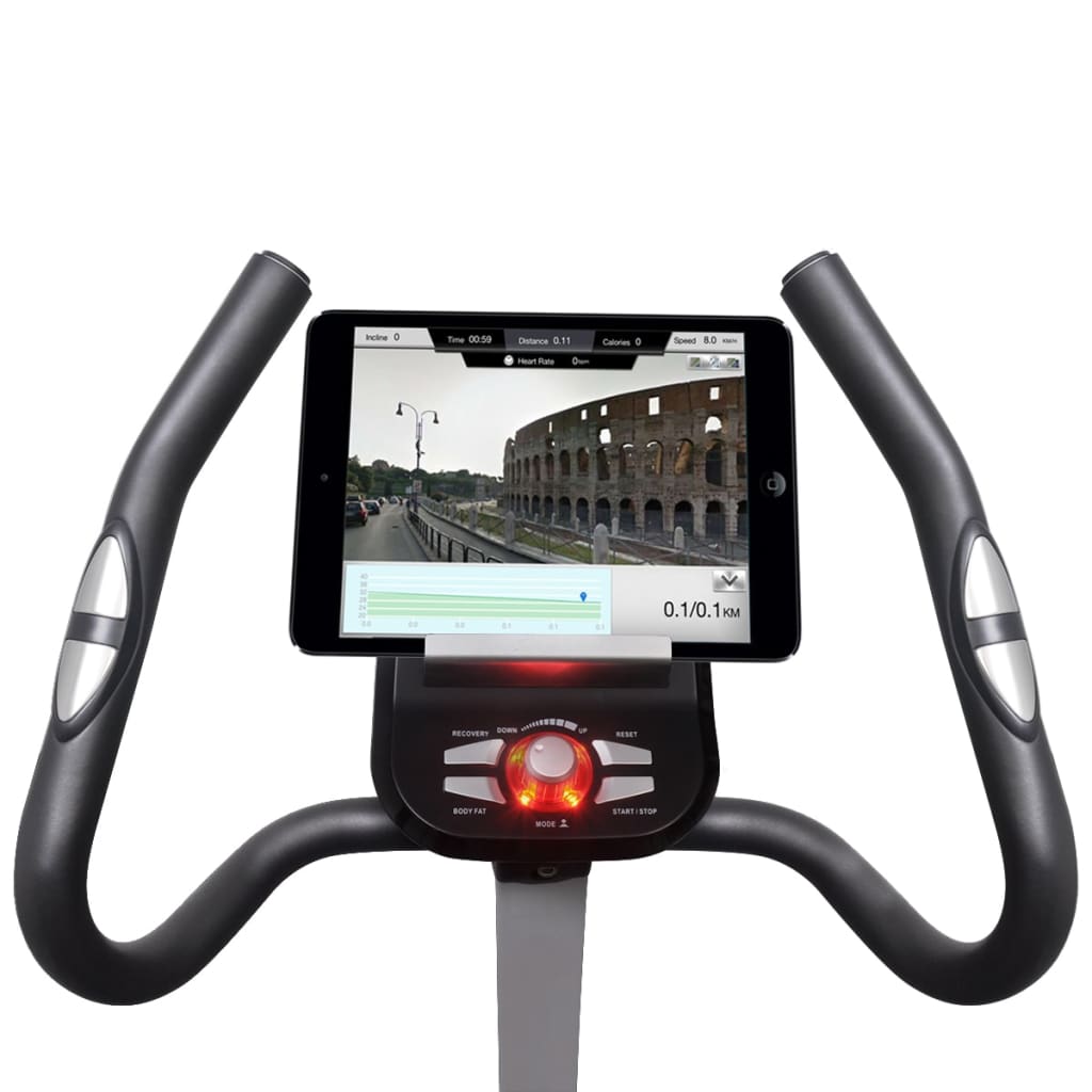 vidaXL Programmerbar motionscykel roterande massa 10 kg Smartphone App