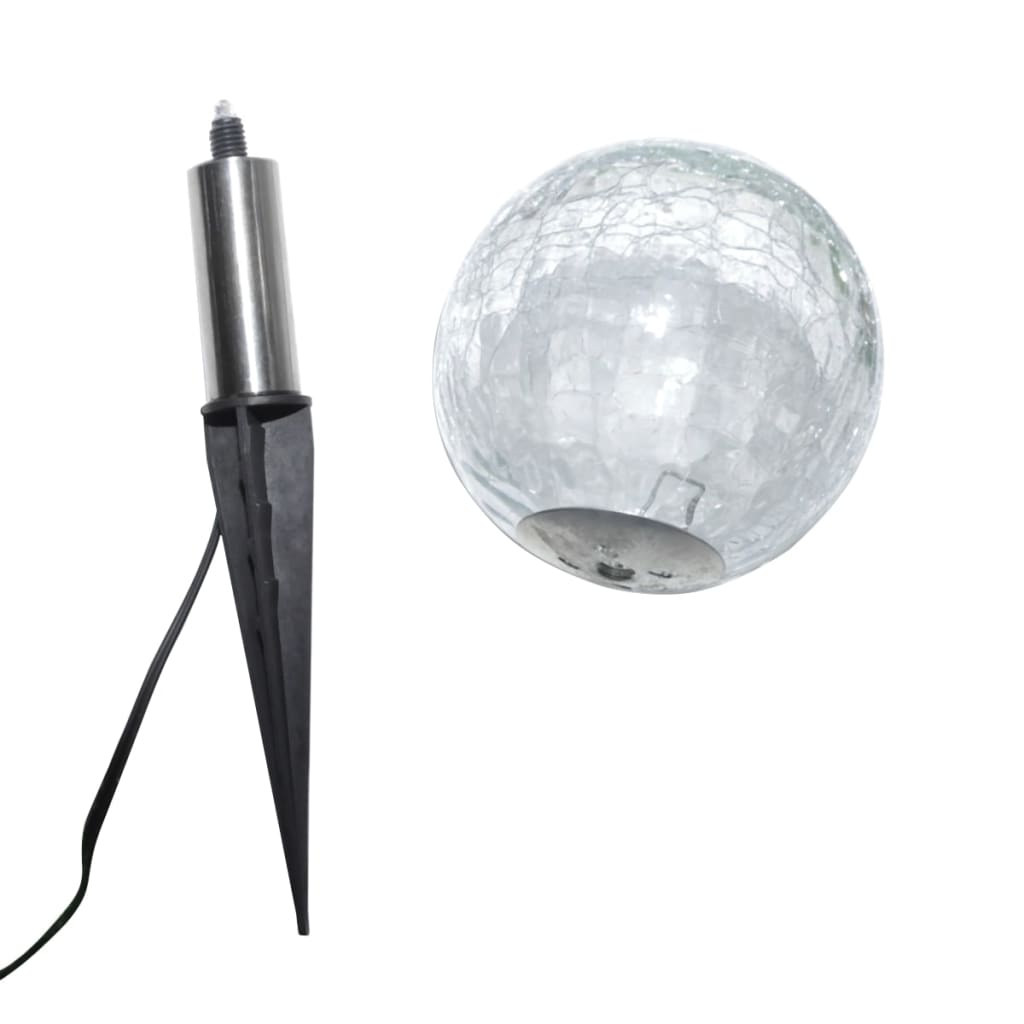 vidaXL Utomhuslampor 6 st LED med spett och solpaneler