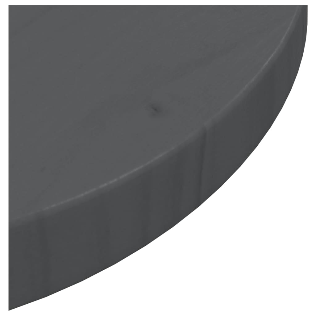 vidaXL Bordsskiva grå Ø30x2,5 cm massiv furu