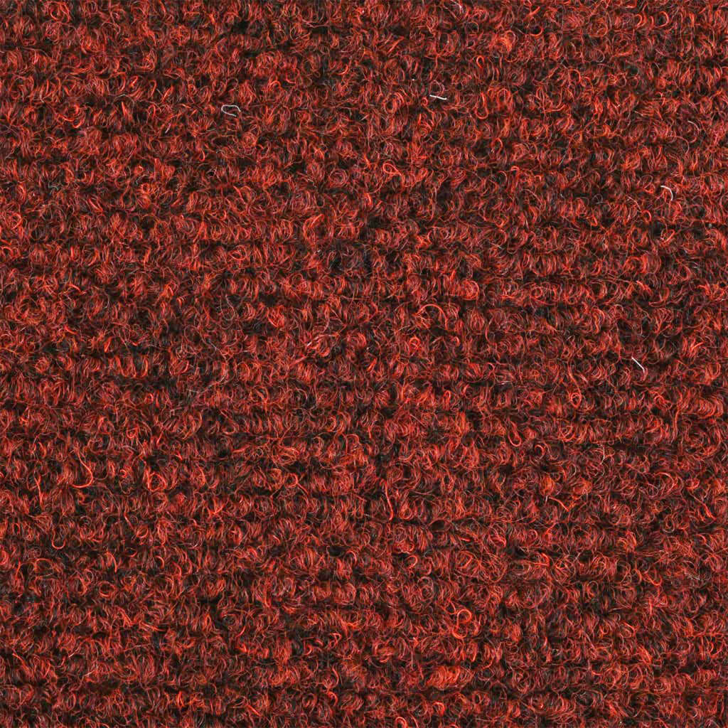 vidaXL Trappstegsmattor självhäftande 5 st röd 65x21x4 cm brodyr