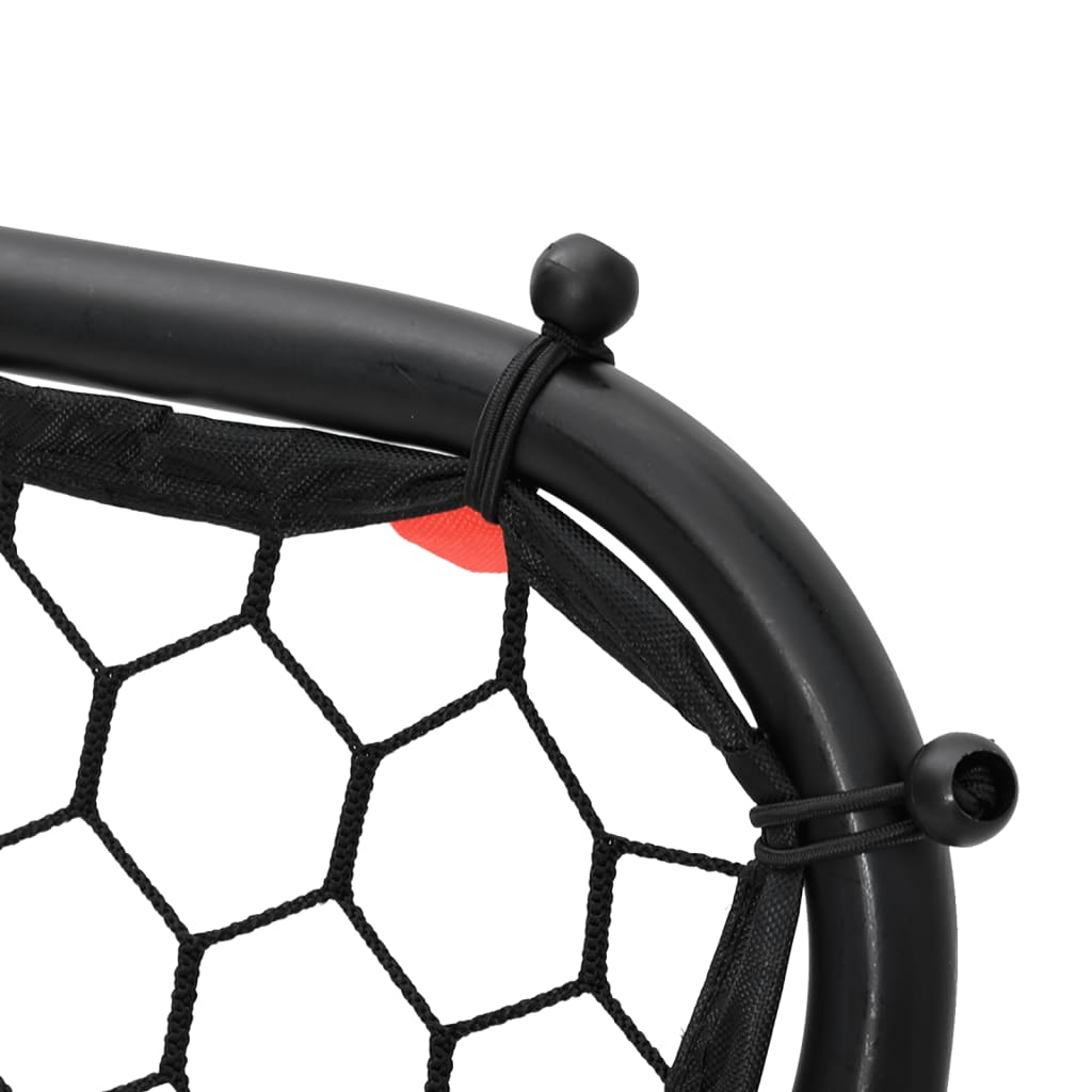 vidaXL Fotbollsnät med rebounder justerbart svart 84x73x60-80 cm stål