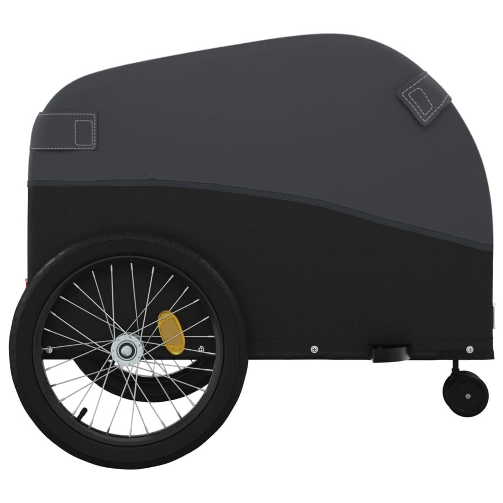 vidaXL Cykelvagn svart 45 kg järn