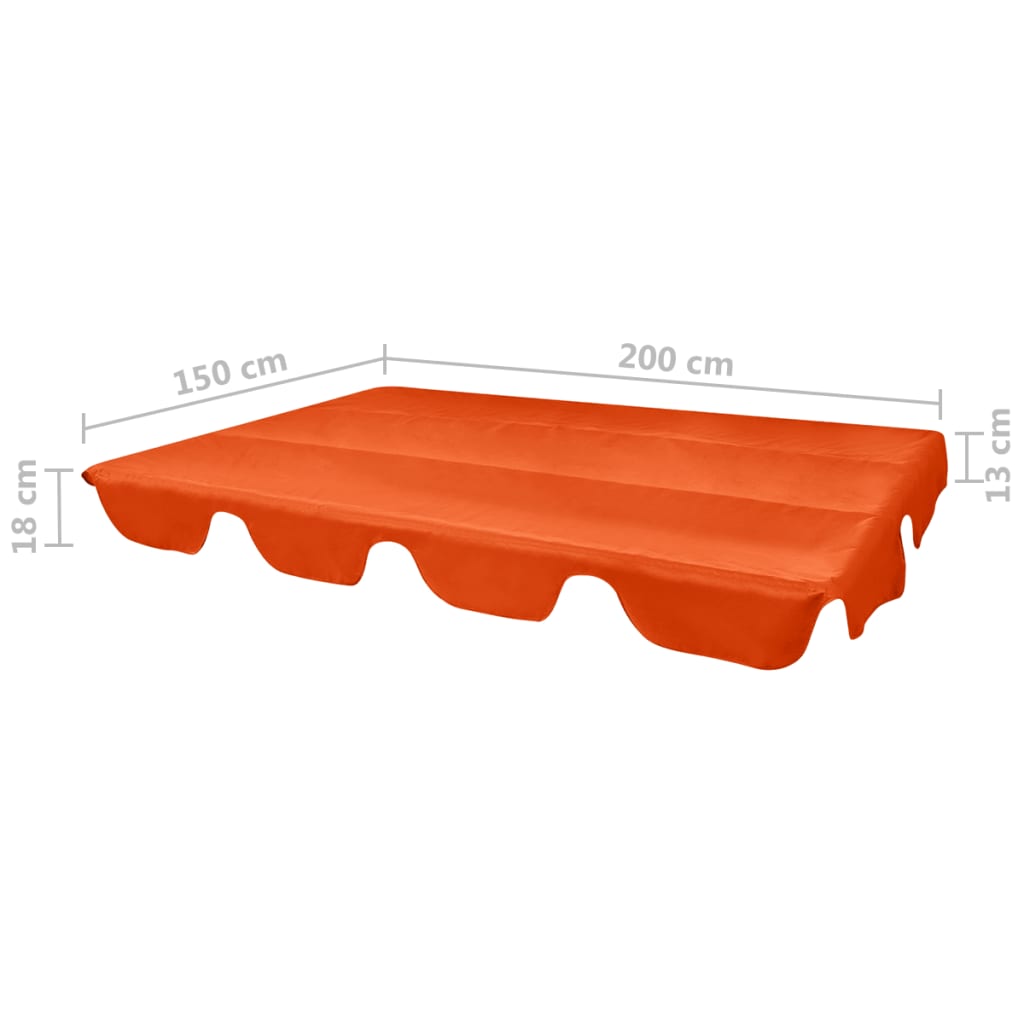 vidaXL Reservtak för hammock orange 226x186 cm