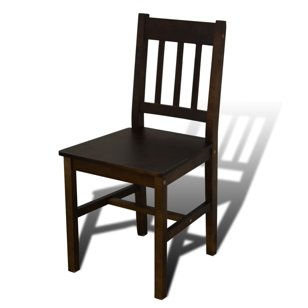 Matbord trä med 4 stolar brun