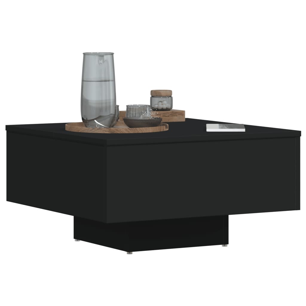 vidaXL Soffbord svart 60x60x31,5 cm konstruerat trä