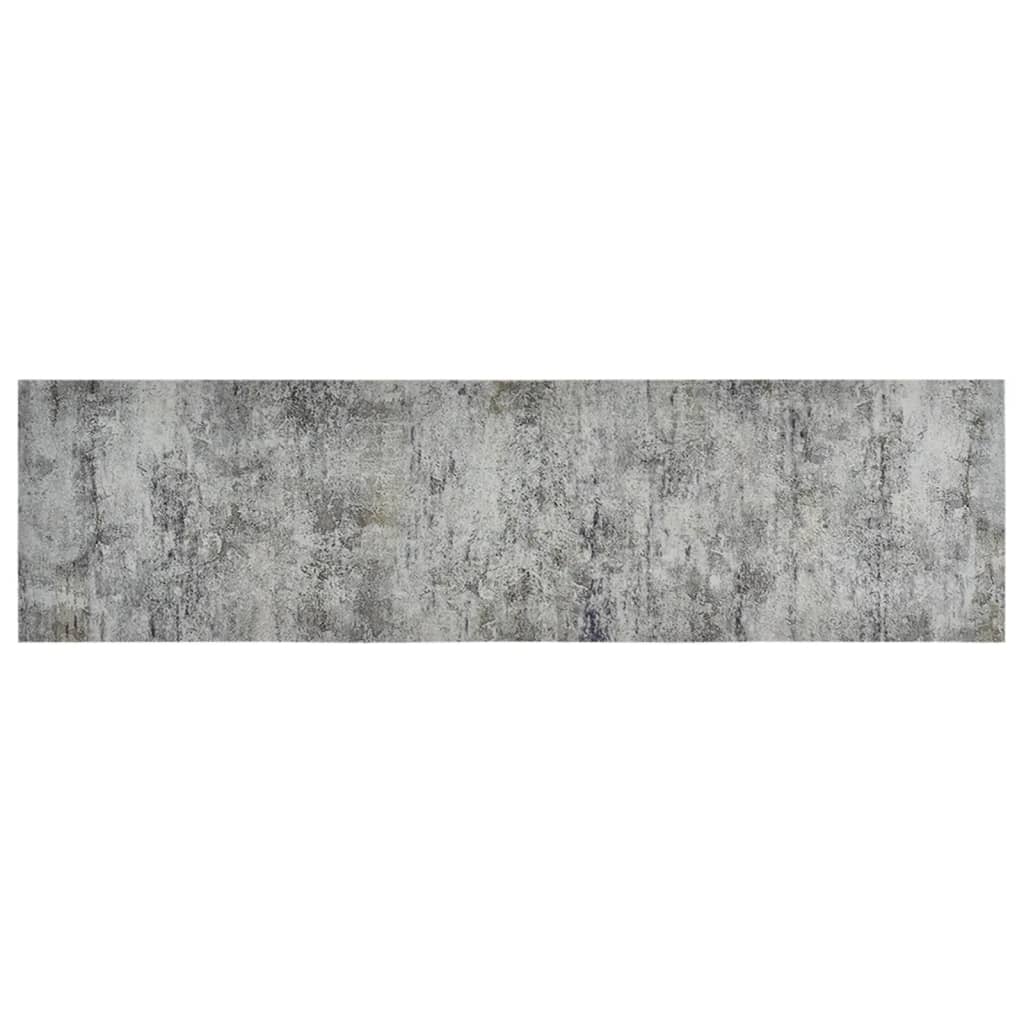 vidaXL Köksmatta maskintvättbar betong 45x150 cm sammet