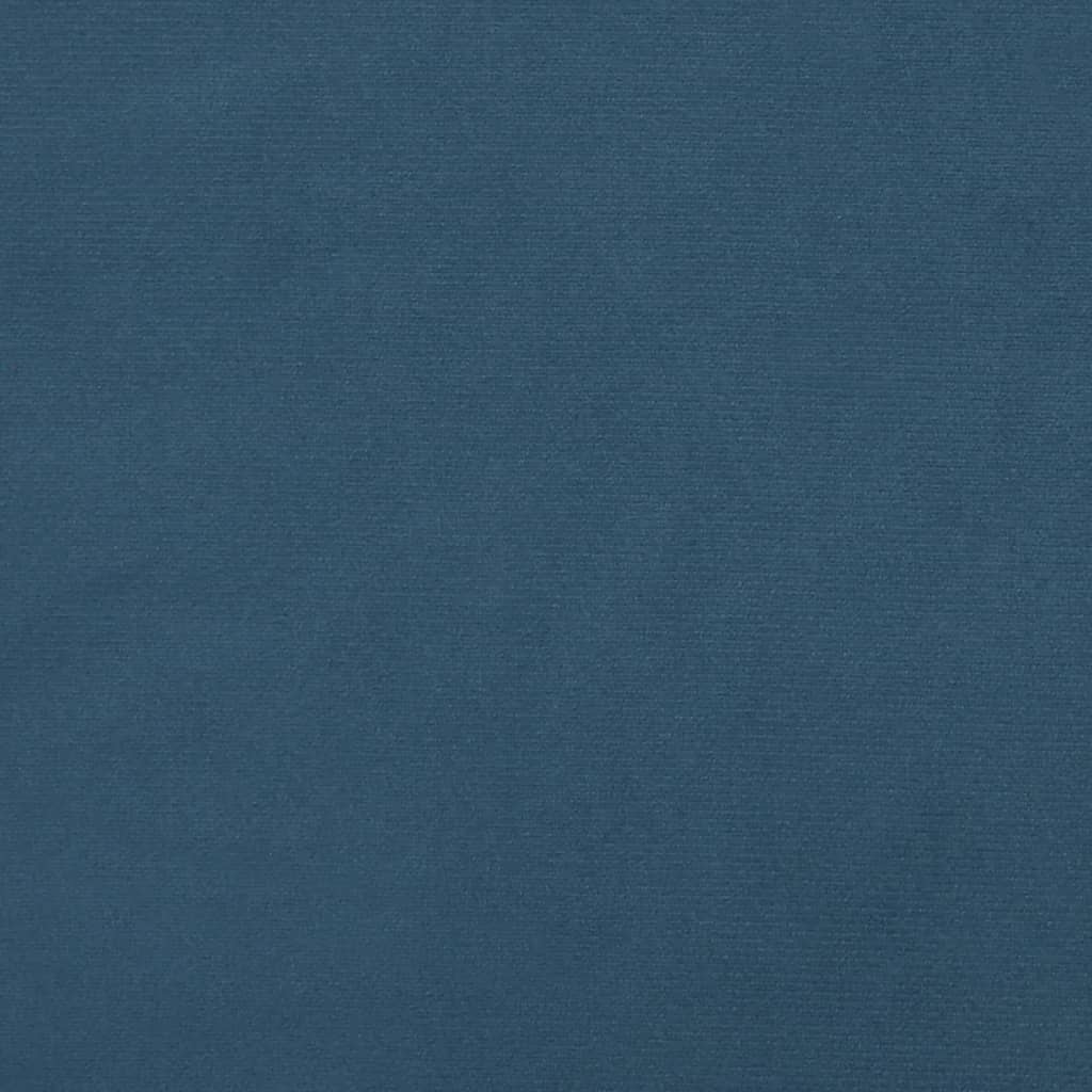 vidaXL Ramsäng med madrass & LED mörkblå 120x190 cm sammet