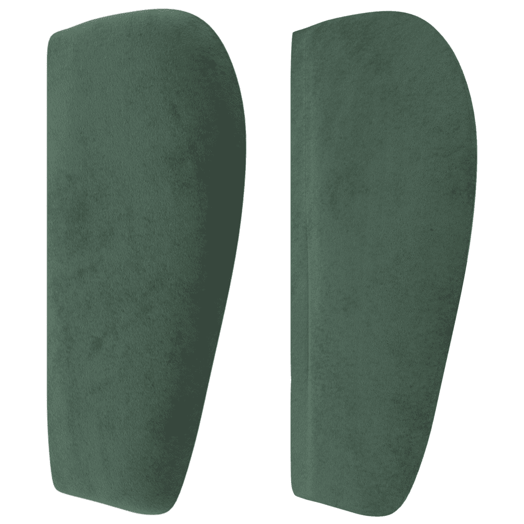 vidaXL Ramsäng med madrass mörkgrön 100x200 cm sammet