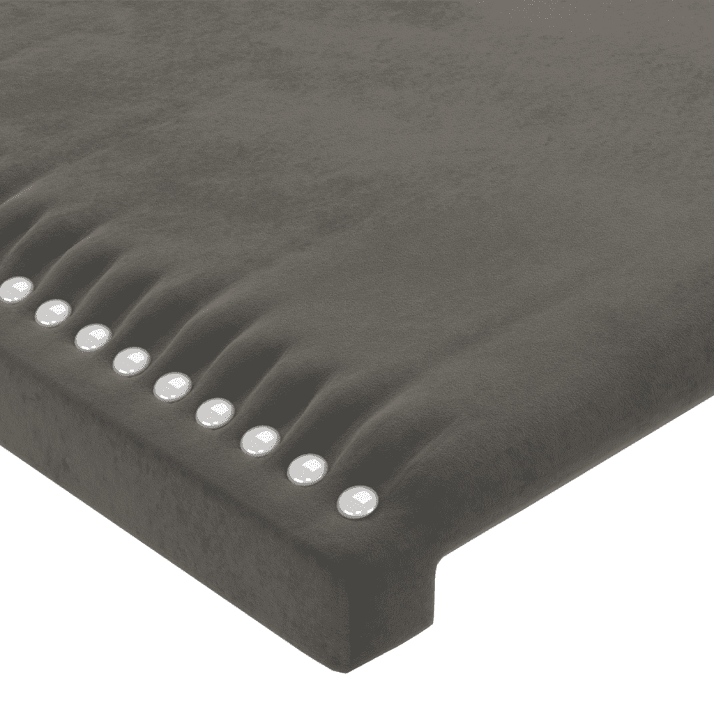 vidaXL Ramsäng med madrass mörkgrå 80x200 cm sammet