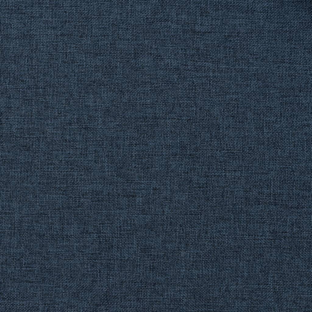 vidaXL Mörkläggningsgardin med krokar linnelook blå 290x245 cm