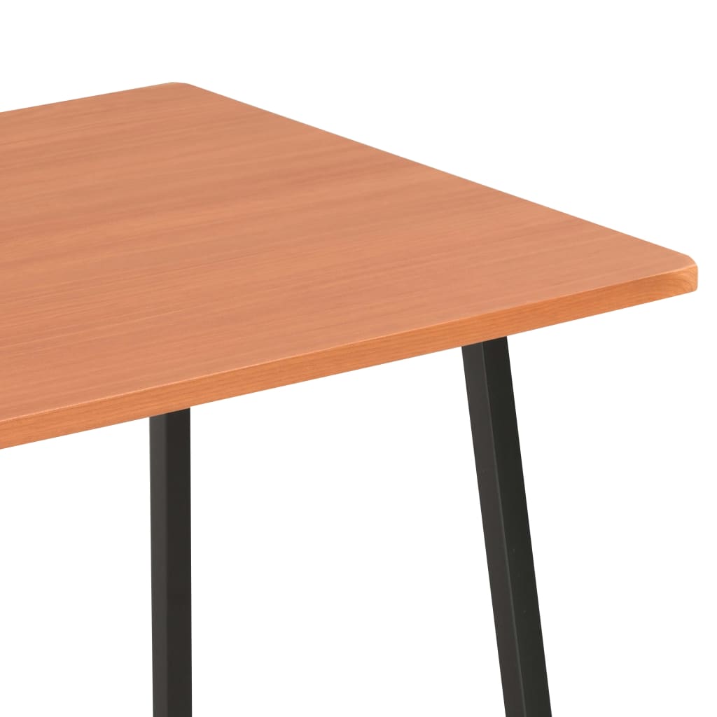 vidaXL Skrivbord med hyllenhet svart och brun 102x50x117 cm