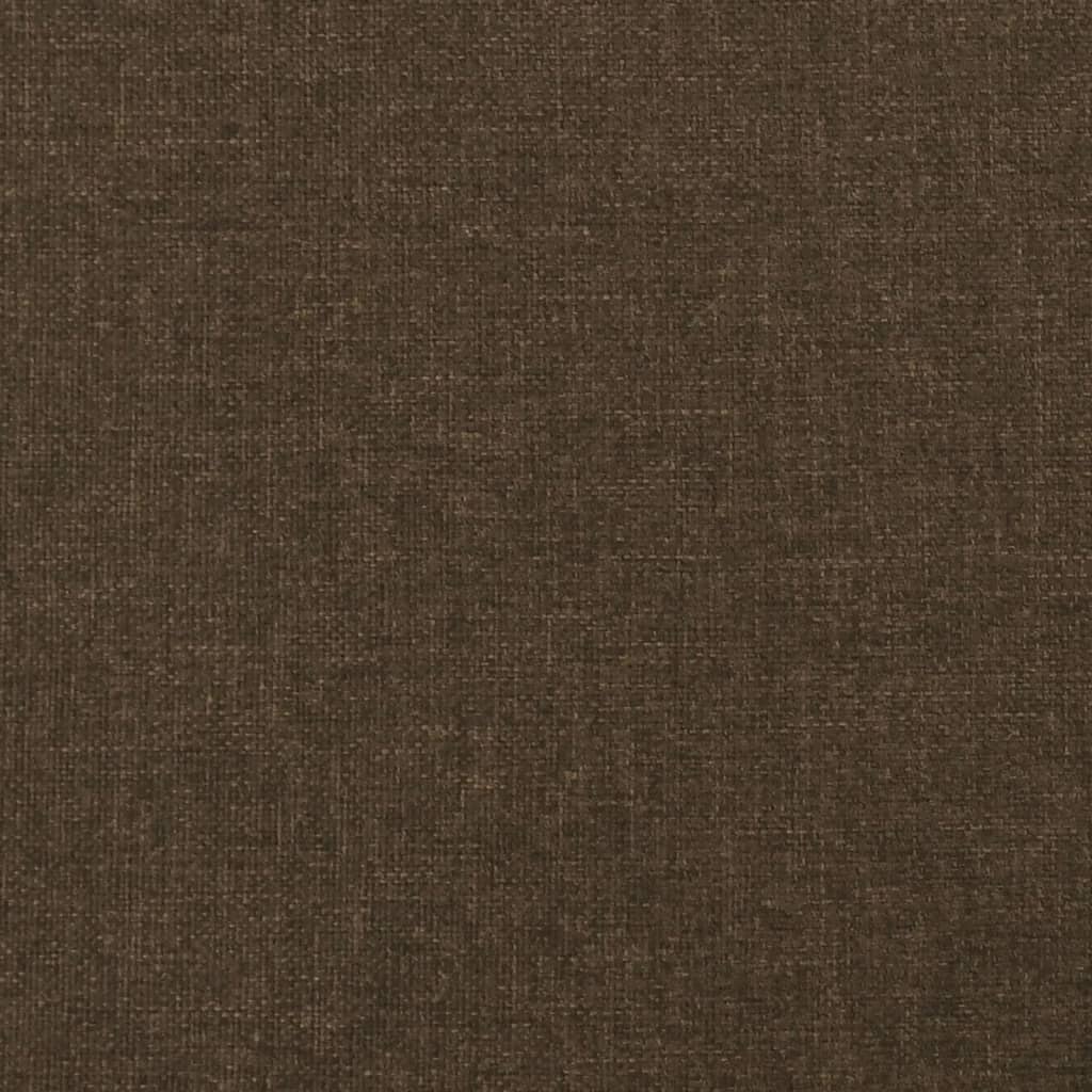 vidaXL Sänggavel med kanter mörkbrun 183x23x78/88 cm tyg