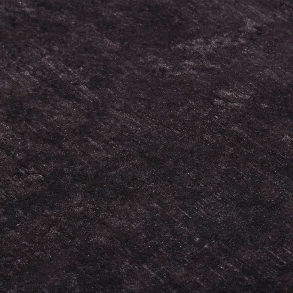 vidaXL Matta tvättbar 190x300 cm svart och guld halkfri