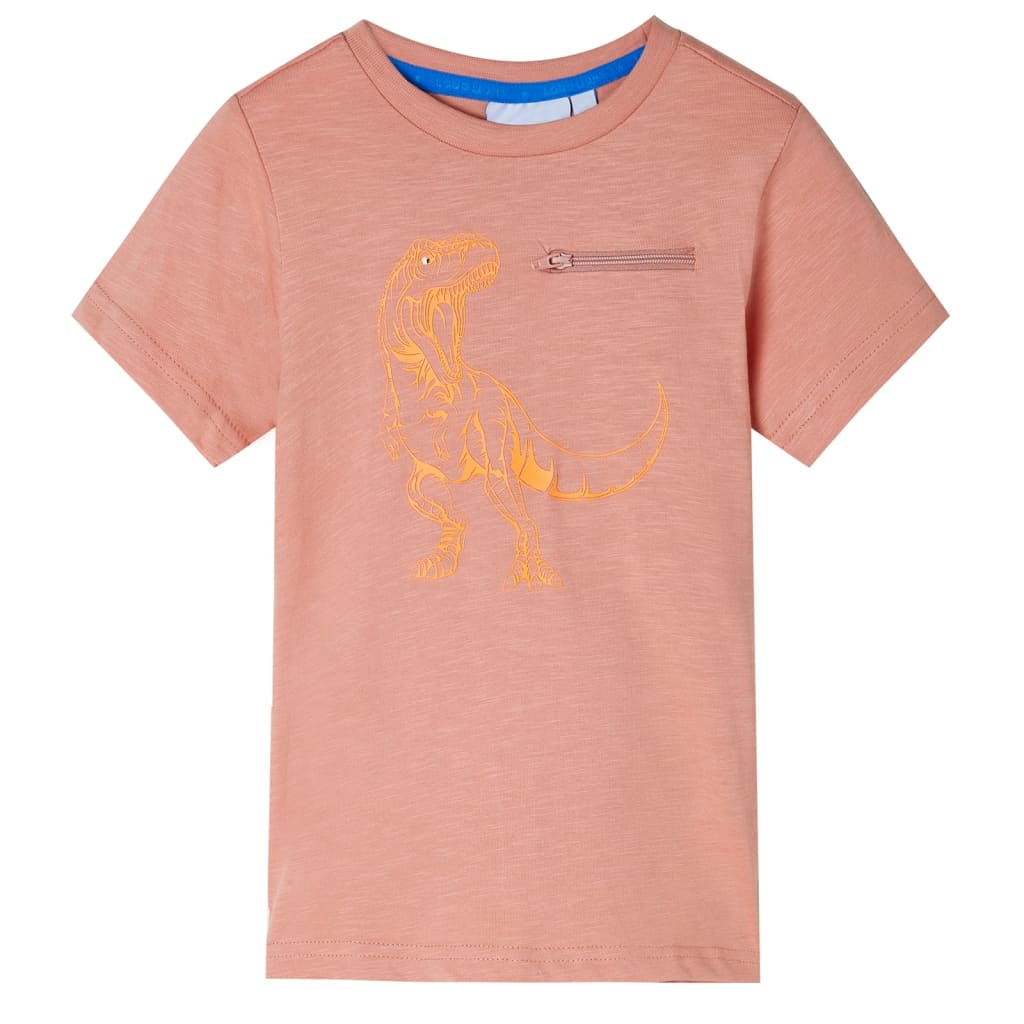 T-shirt med långa ärmar för barn ljus orange 92