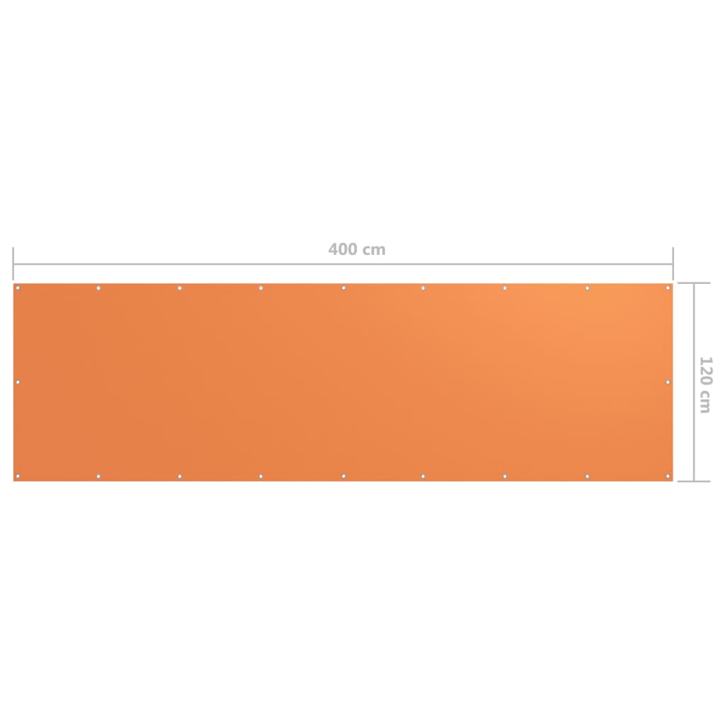 vidaXL Balkongskärm orange 120x400 cm oxfordtyg