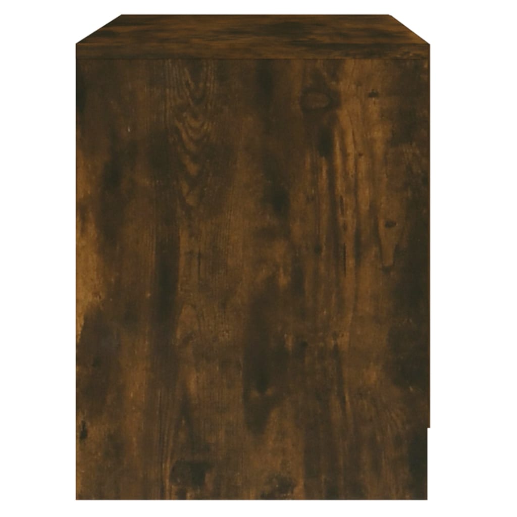 vidaXL Sängbord rökfärgad ek 45x34,5x44,5 cm konstruerat trä