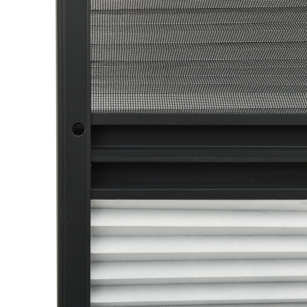 vidaXL Plisserat insektsnät med jalusi för fönster 80x100 cm aluminium