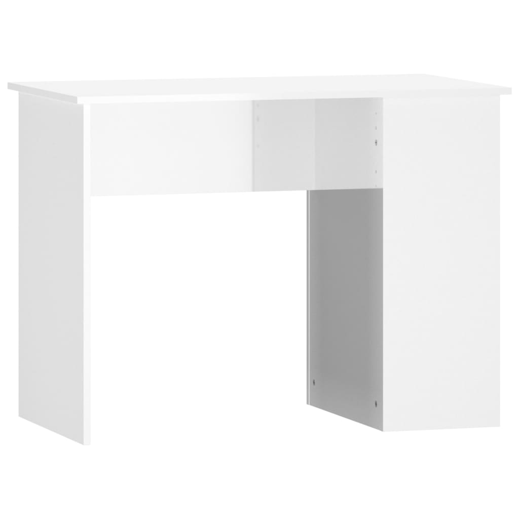 vidaXL Skrivbord vit högglans 100x55x75 cm konstruerat trä