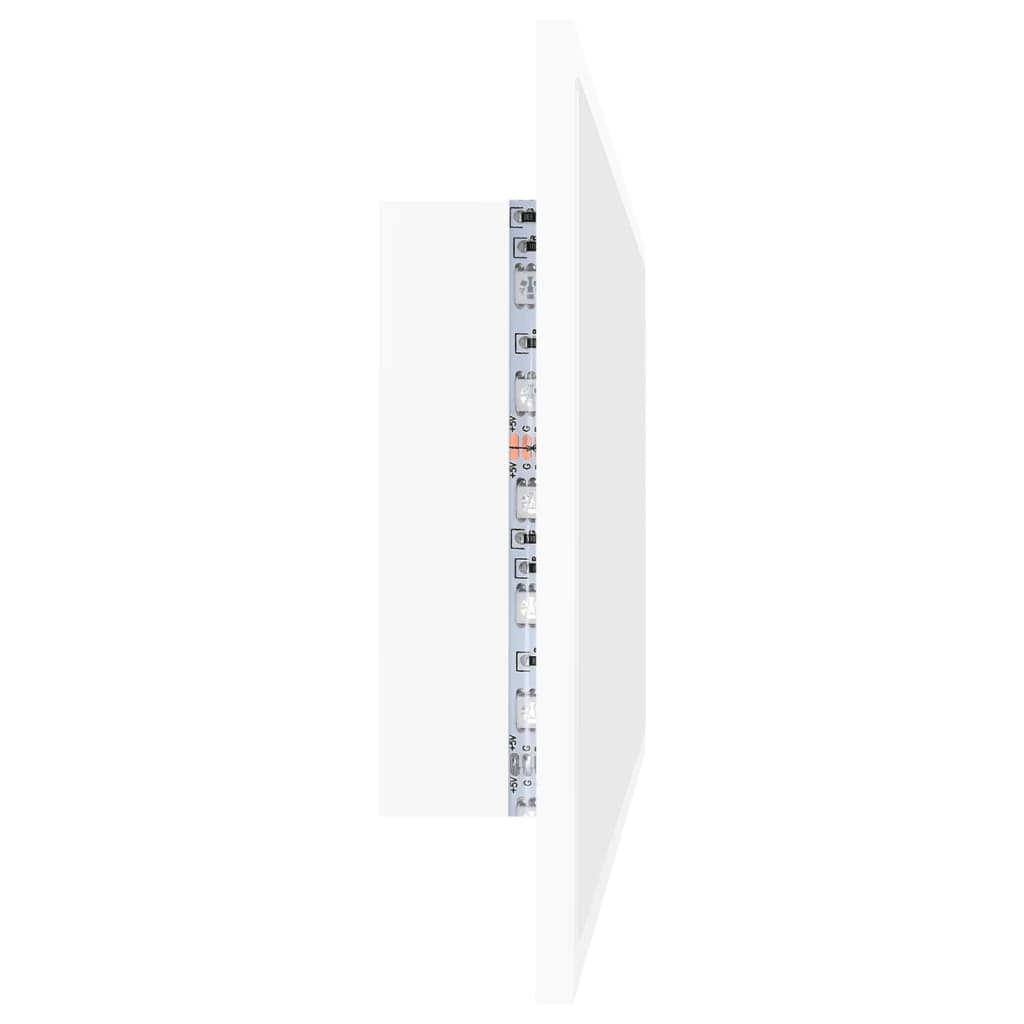 vidaXL Badrumsspegel med LED vit 100x8,5x37 cm akryl
