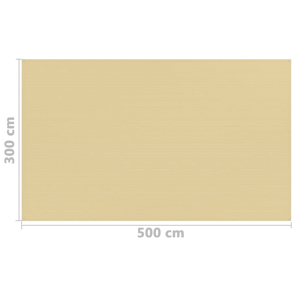 vidaXL Tältmatta 300x500 cm beige