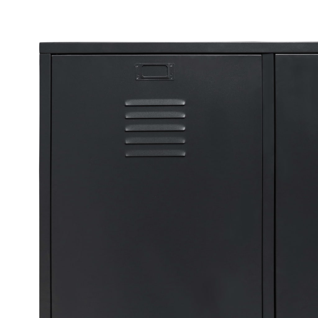 vidaXL Garderob industriell stil metall 90x40x180 cm svart