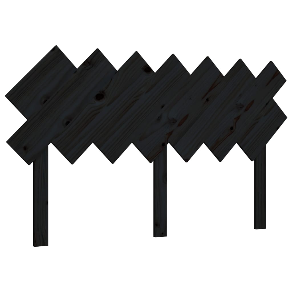 vidaXL Sänggavel svart 151,5x3x81 cm massiv furu