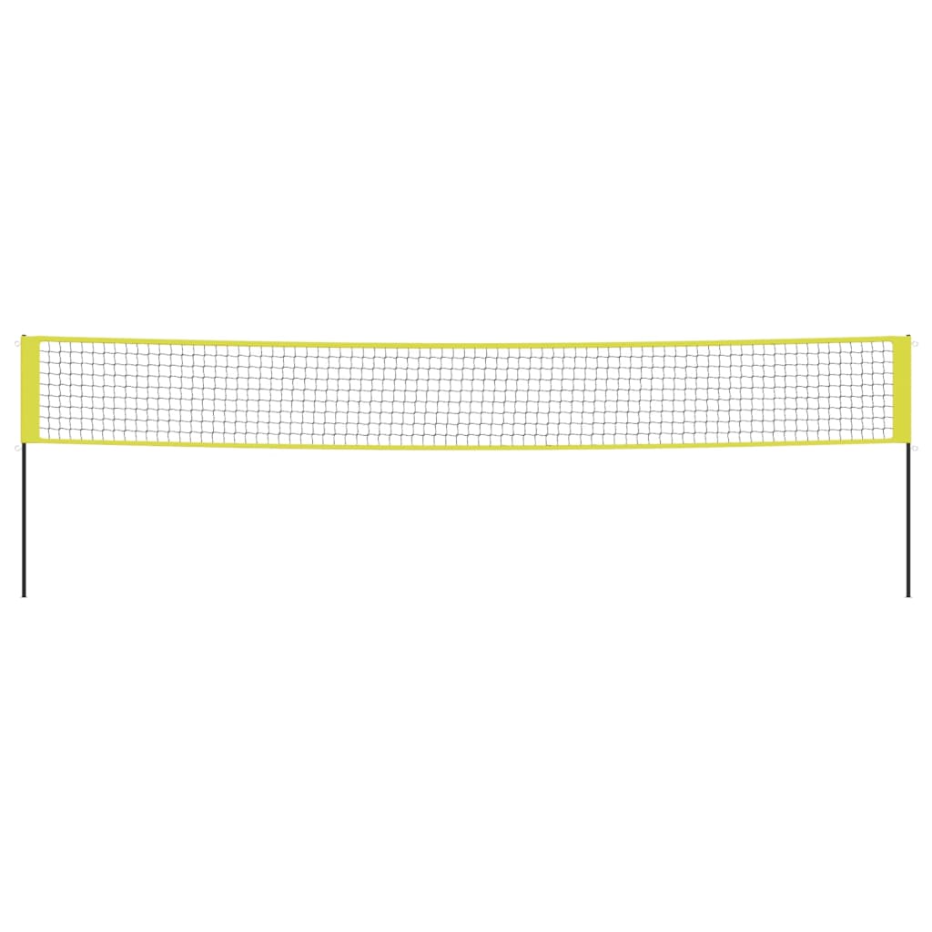 vidaXL Volleybollnät gul och svart 823x244 cm PE-tyg