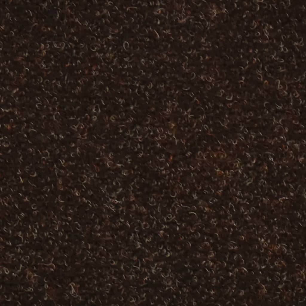 vidaXL Trappstegsmattor självhäftande 10 st brun 56x17x3 cm brodyr