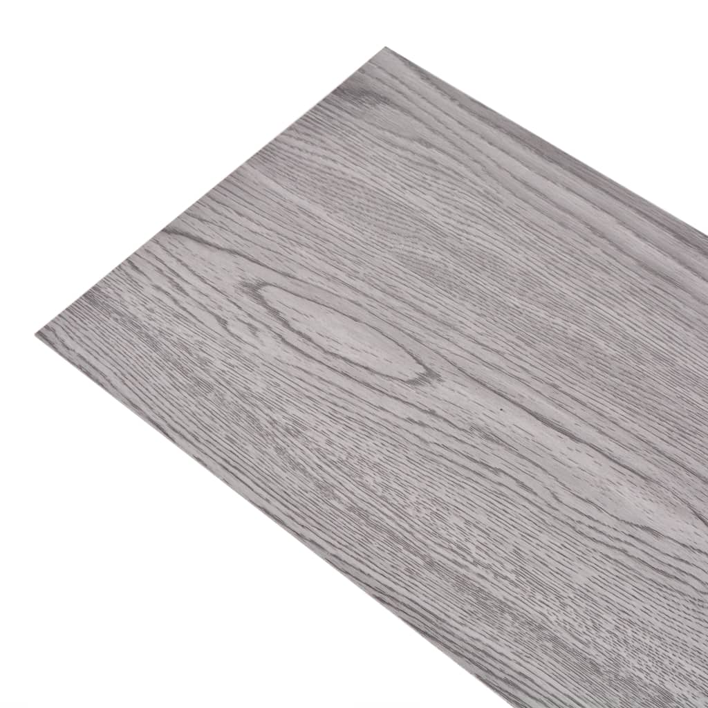 vidaXL Ej självhäftande PVC-golvplankor 5,26 m² 2 mm mörkgrå
