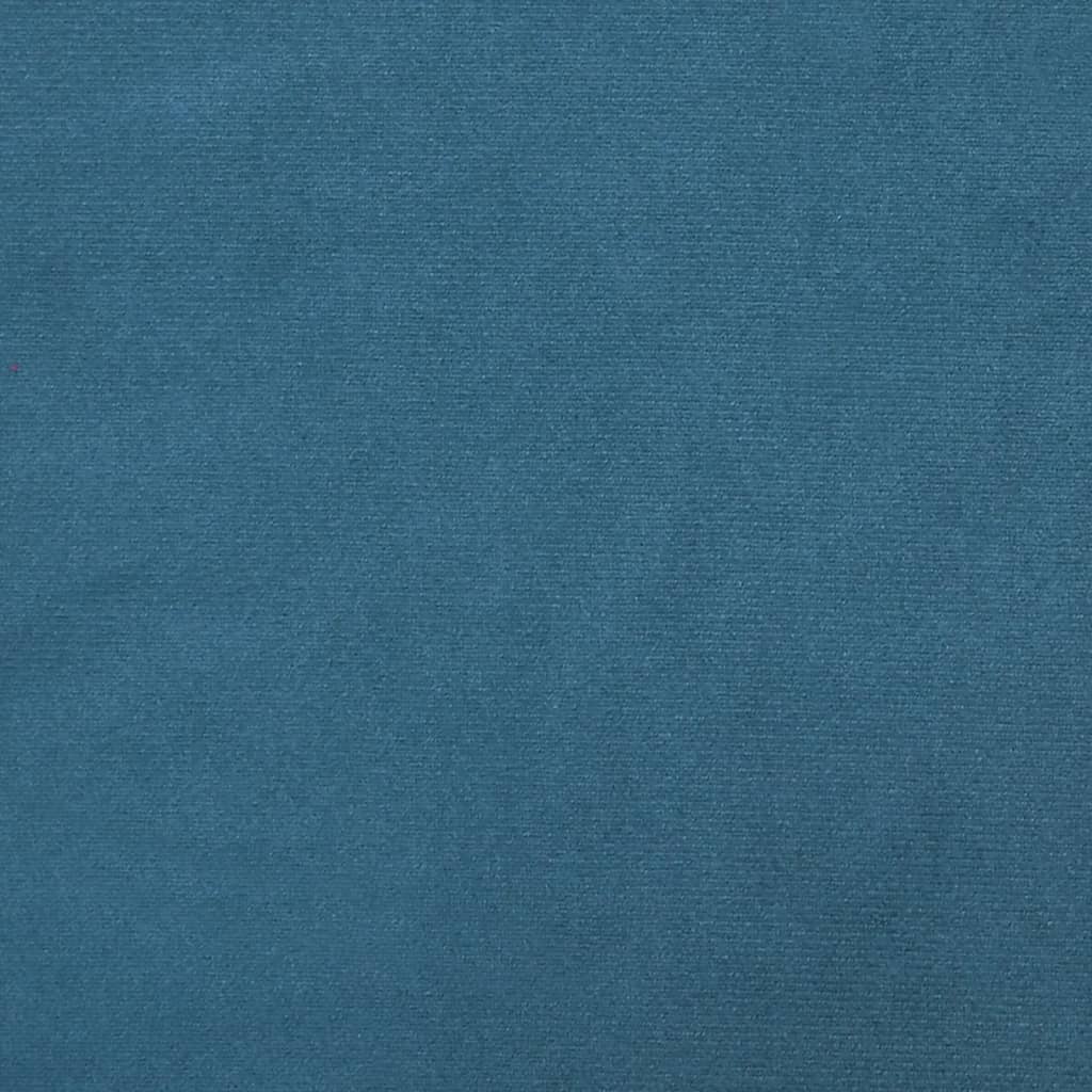 vidaXL Soffgrupp med kuddar 2 delar blå sammet
