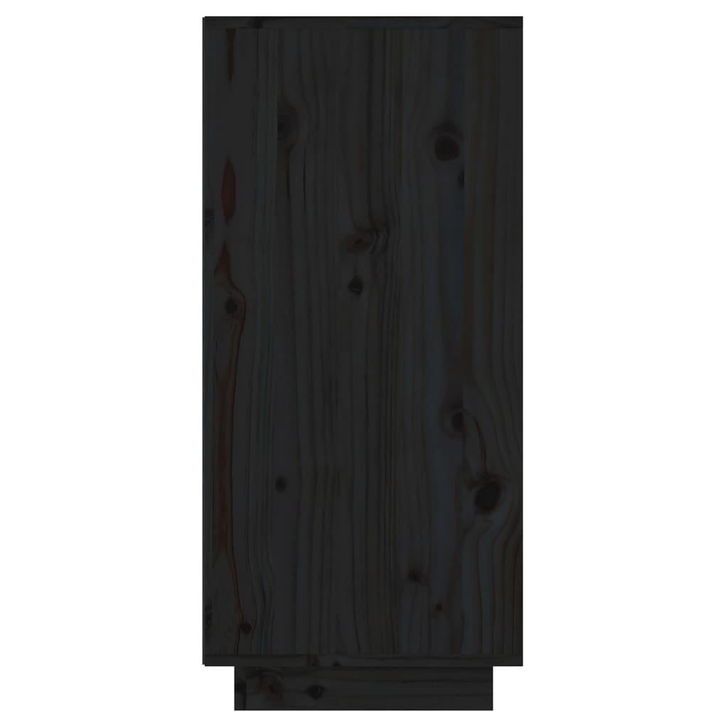 vidaXL Konsolbord svart 60x34x75 cm massiv furu
