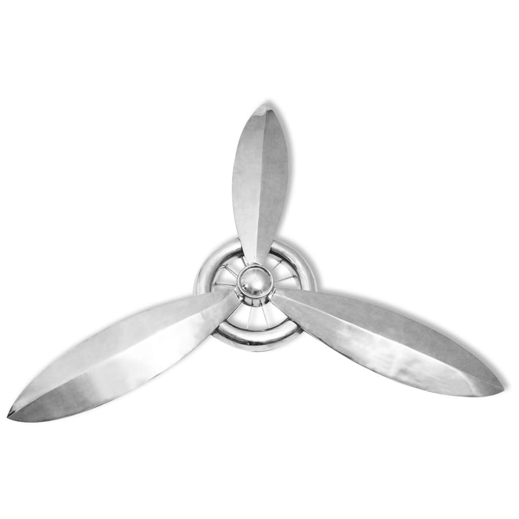 vidaXL Väggmonterad propeller aluminium silver 152 cm