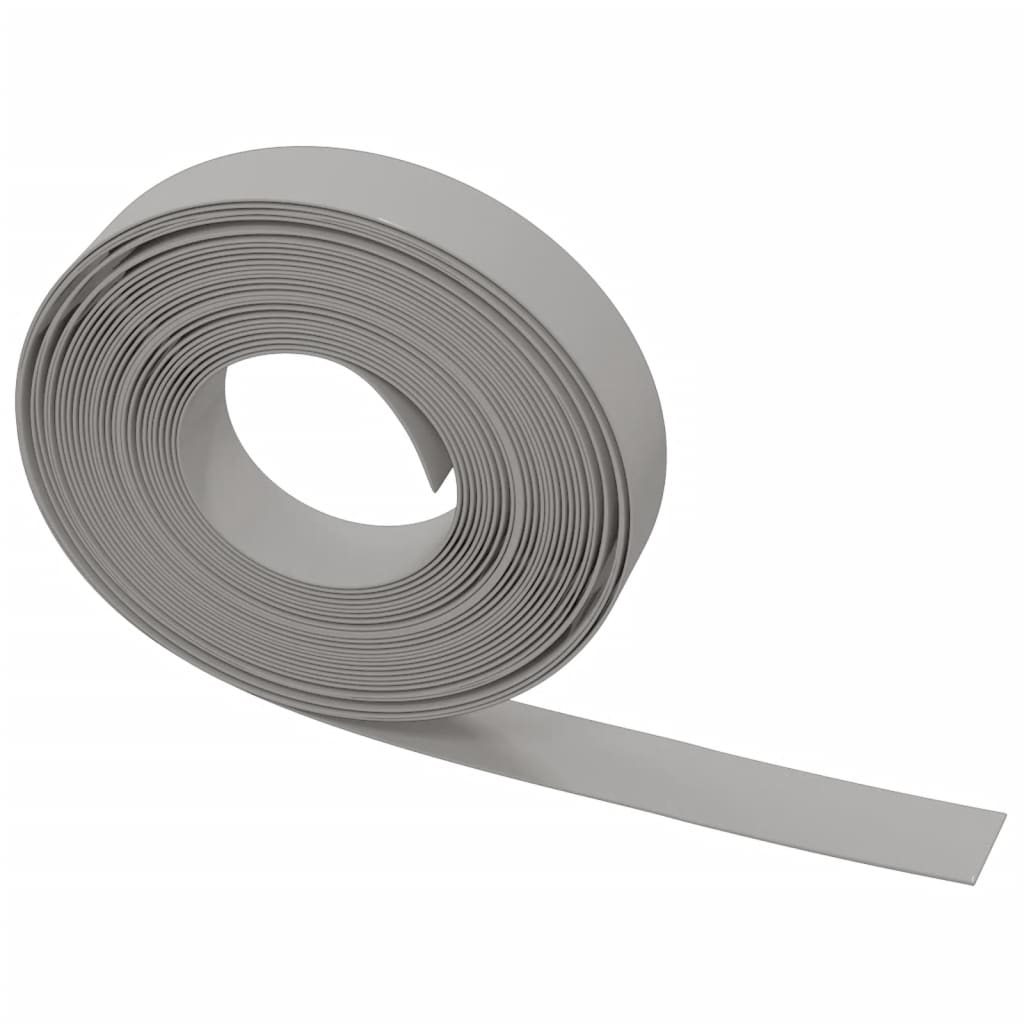 vidaXL Rabattkant grå 10 m 10 cm polyeten