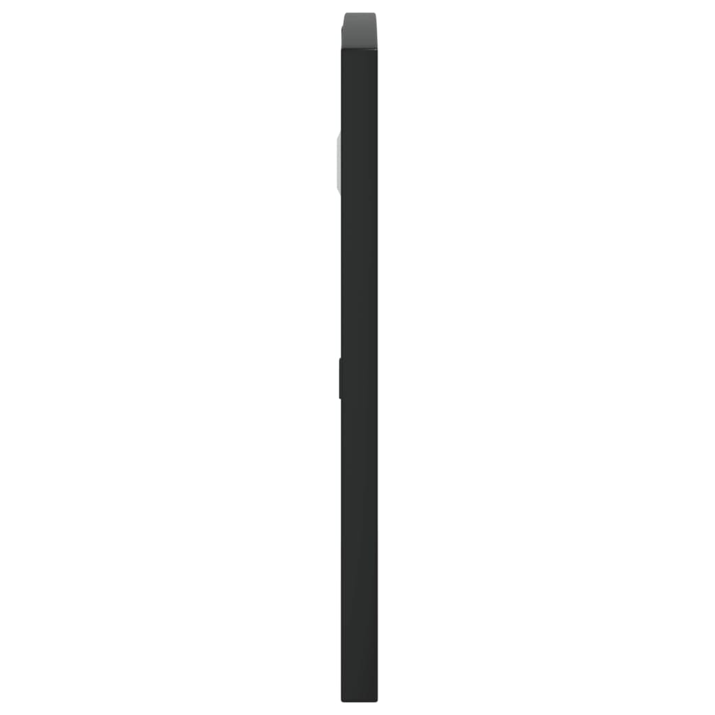 vidaXL Väggspegel svart 60x30 cm bågformad järn
