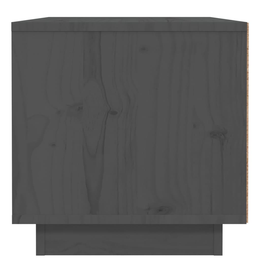 vidaXL Sängbord 2 st grå 40x34x35 cm massiv furu
