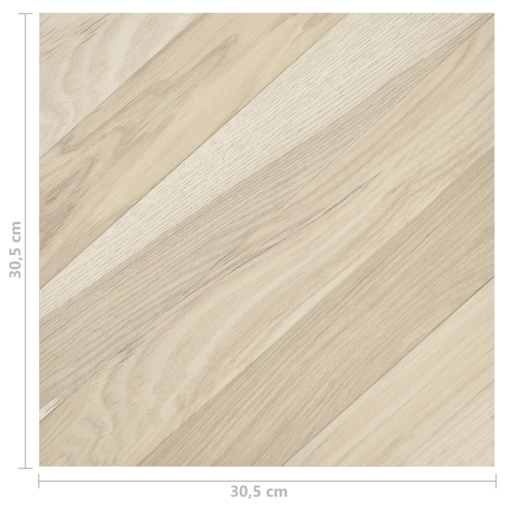vidaXL Självhäftande golvplankor 20 st PVC 1,86 m² beige ränder