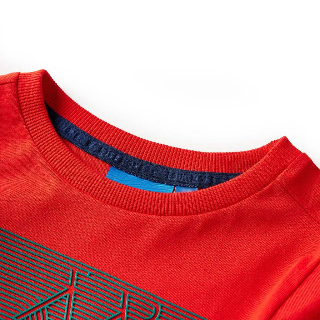 T-shirt med långa ärmar för barn röd 92