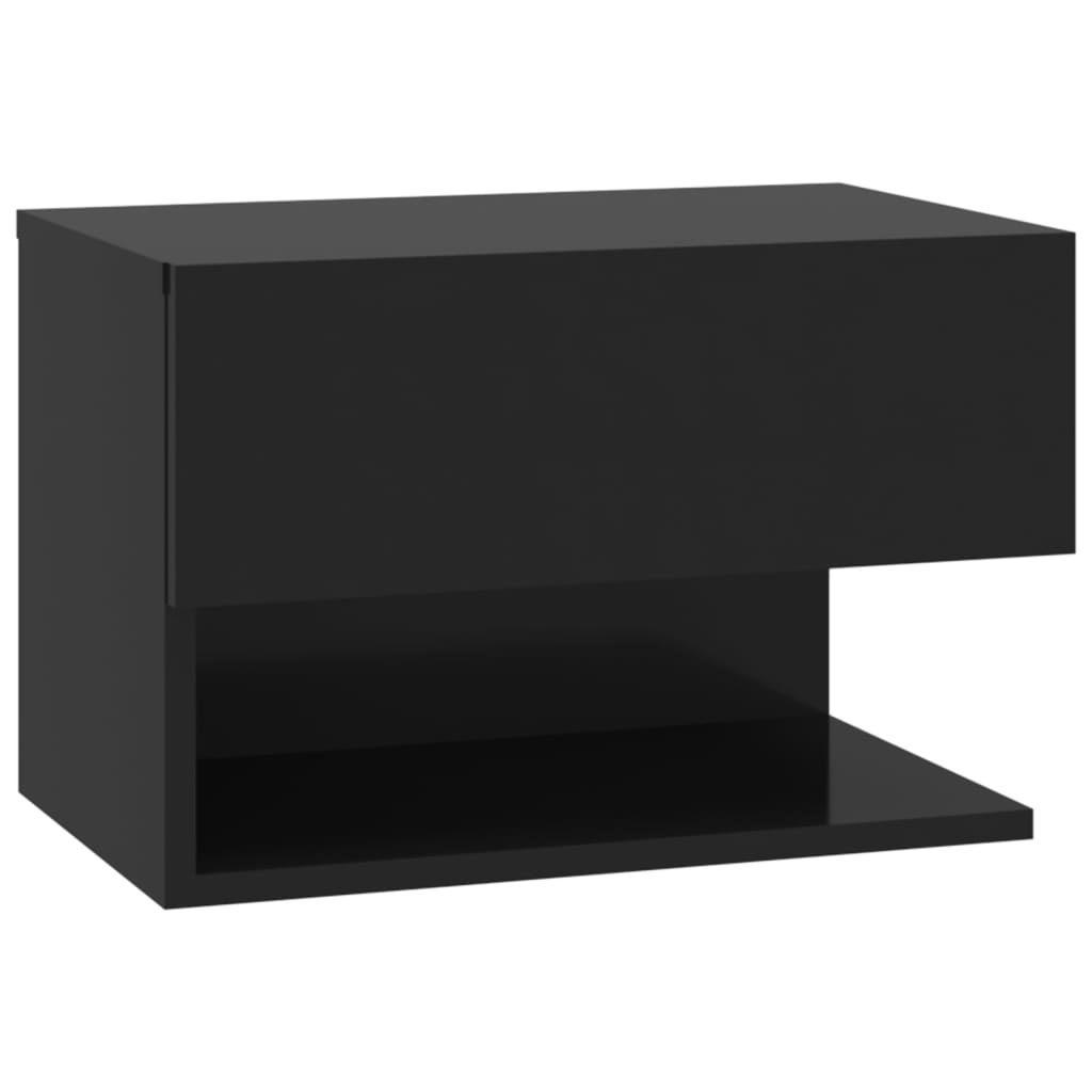 vidaXL Väggmonterade sängbord 2 st svart