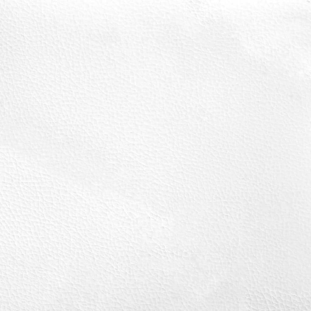 vidaXL Sängram med huvudgavel svart och vit 140x200 cm konstläder