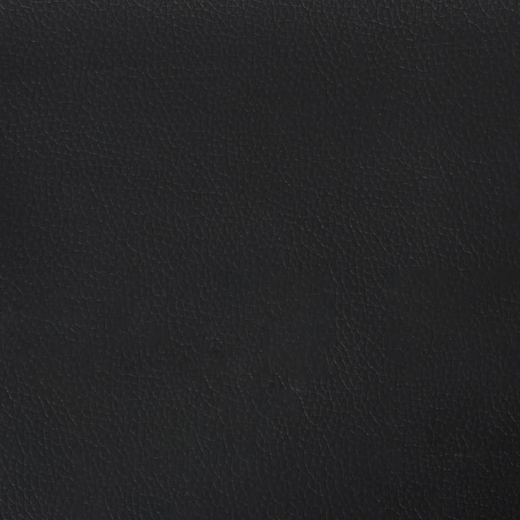 vidaXL Sängram med huvudgavel vit och svart 80x200 cm konstläder