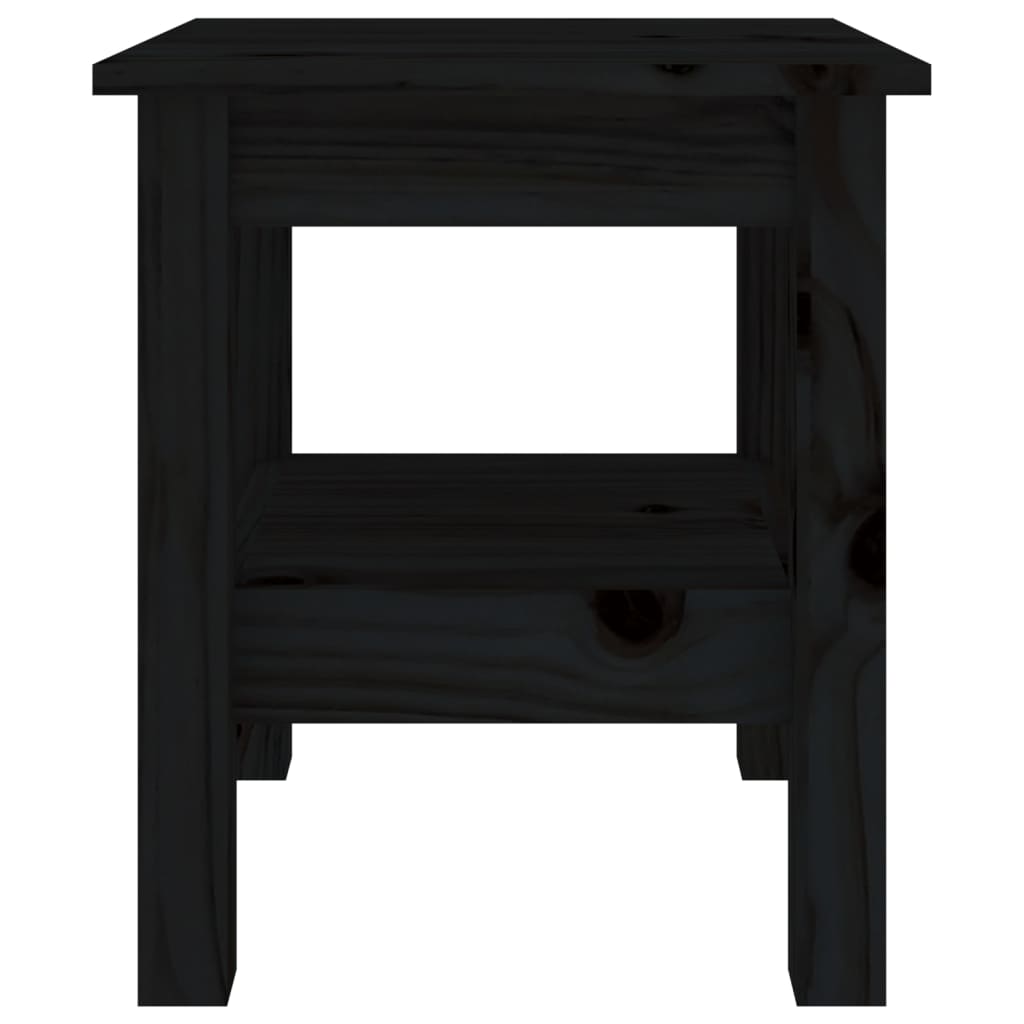 vidaXL Soffbord svart 35x35x40 cm massivt furu