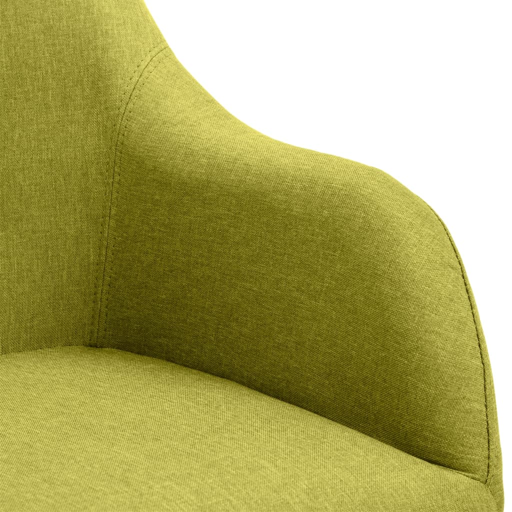 vidaXL Snurrbara matstolar 4 st grön tyg