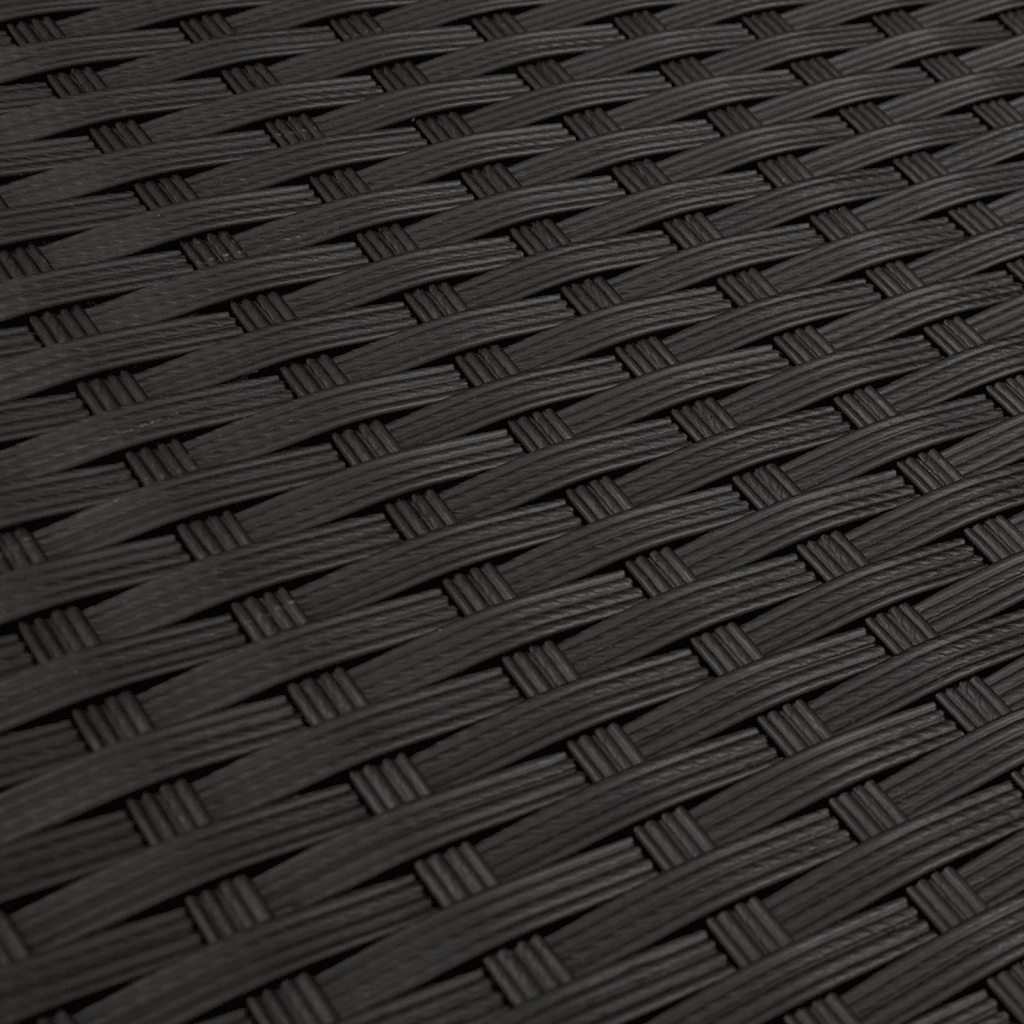 vidaXL Loungegrupp 10 delar med svarta dynor konstrotting