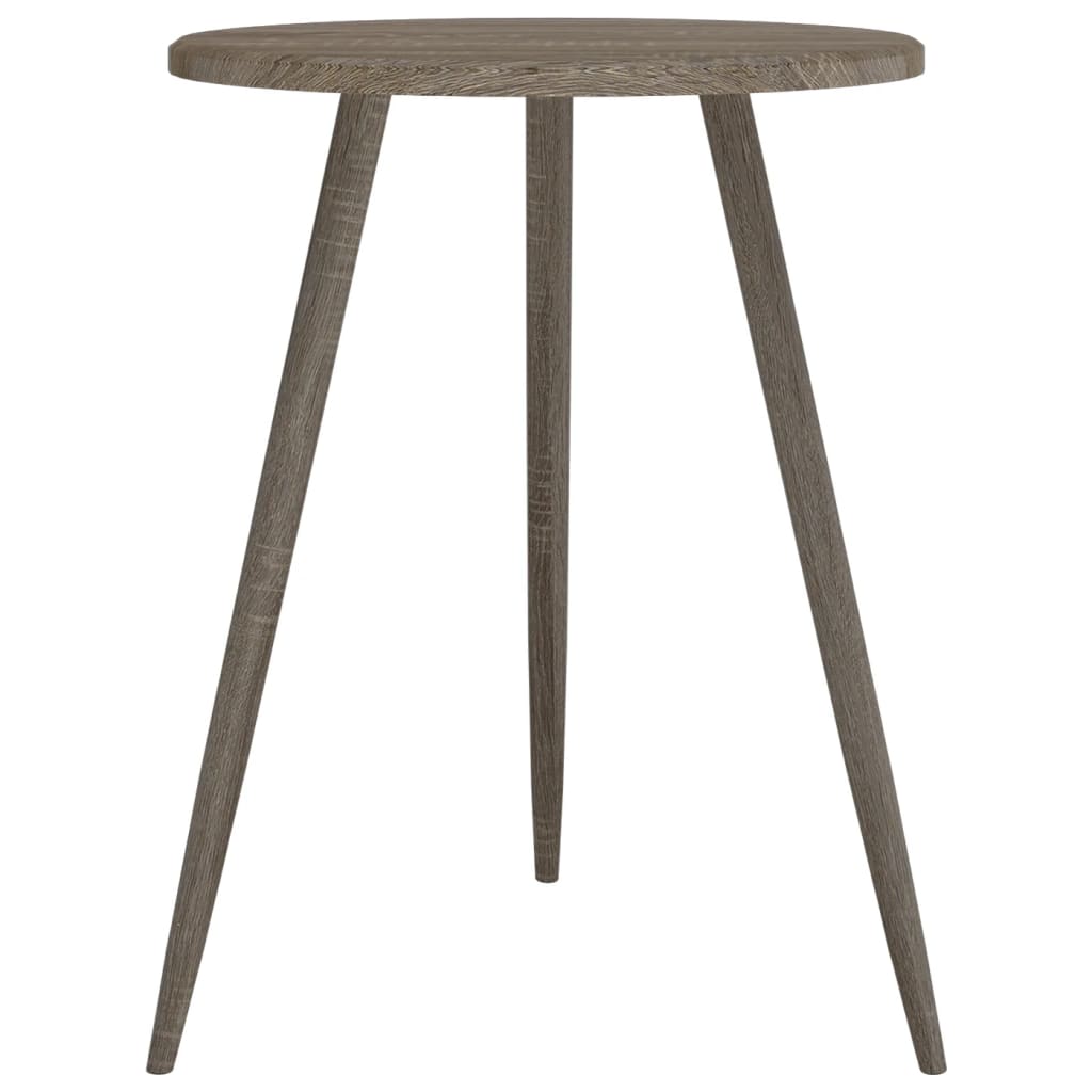 vidaXL Cafébord grå Ø60x76 cm MDF och järn