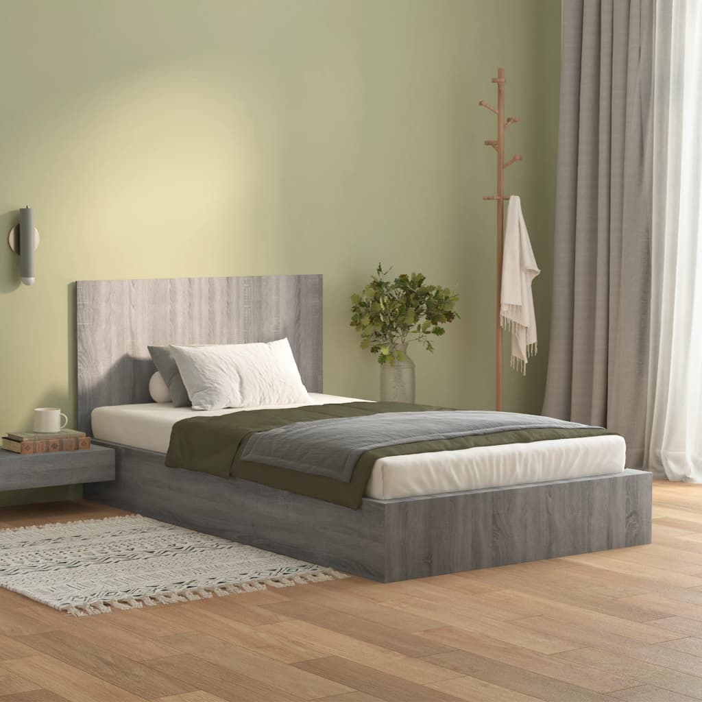 vidaXL Sänggavel grå sonoma 120x1,5x80 cm konstruerat trä