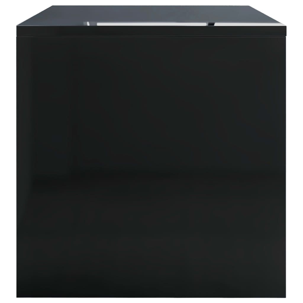 vidaXL Soffbord svart högglans 100x40x40 cm konstruerat trä