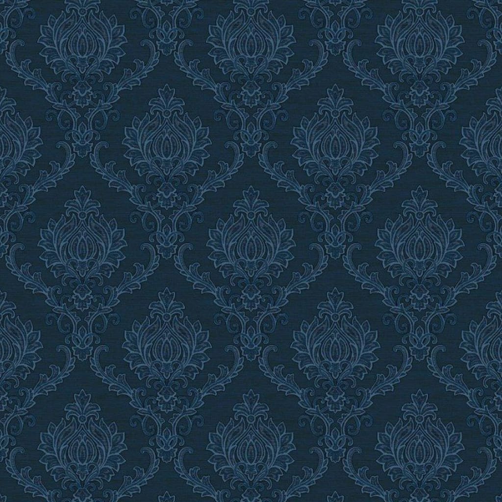 Topchic Tapet Classic Ornaments marinblå