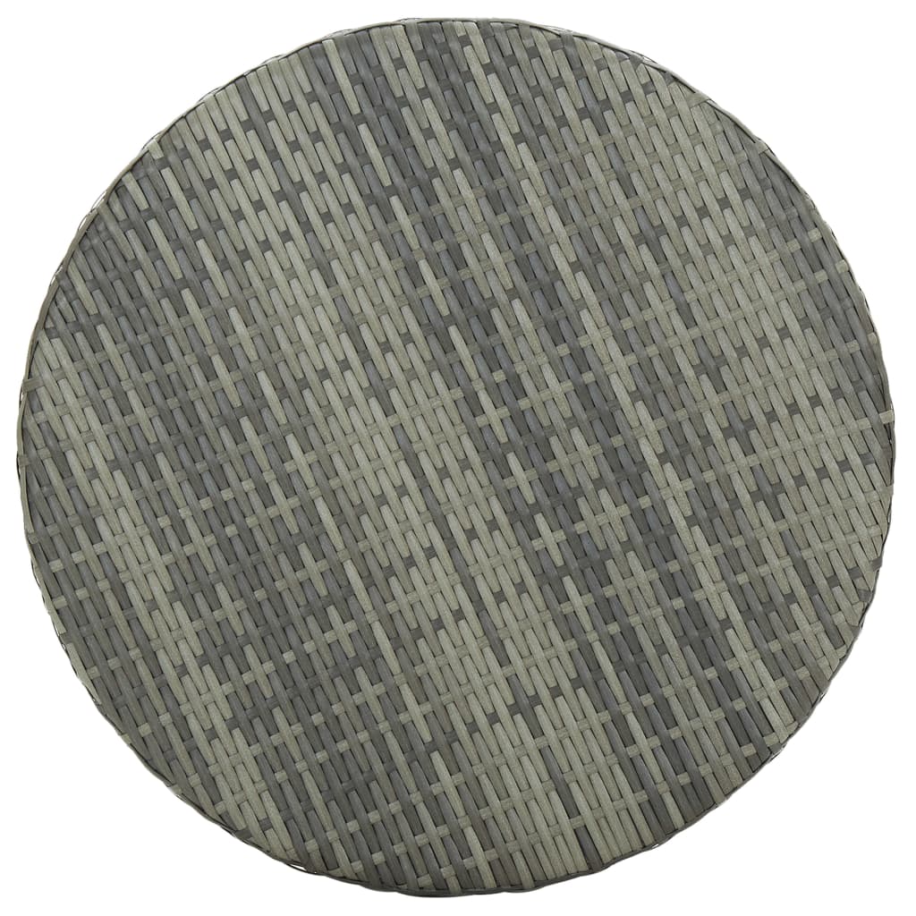 vidaXL Trädgårdsbord grå 60,5x106 cm konstrotting