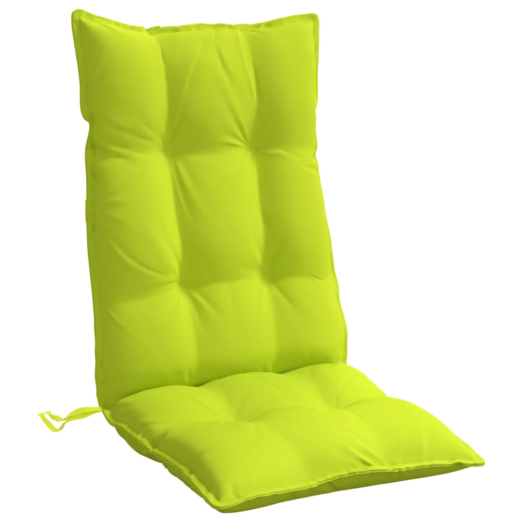 vidaXL Stolsdynor för stolar med hög rygg 2 st ljusgrön oxfordtyg