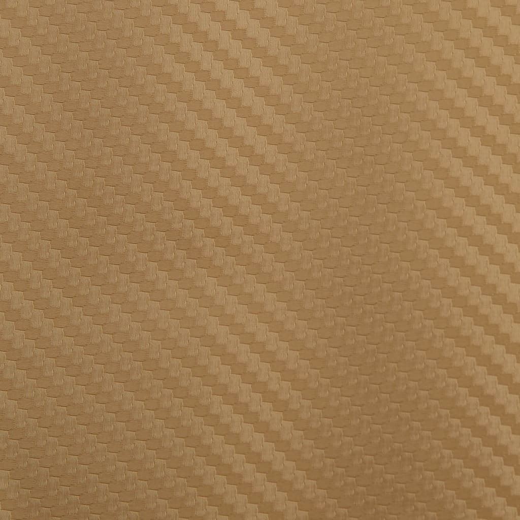 vidaXL Bilfoliering matt 4D guld 500x152 cm